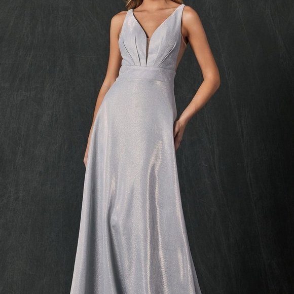 V-Neck Open Back Evening Party Dress JT208 - Picture 7 of 12